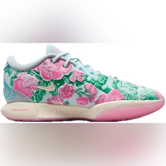 🔥🔥🔥 NIKE Lebron XXI Premium Basketball Shoes, Glacier Blue,/pink size 10,5 - Picture 4 of 15